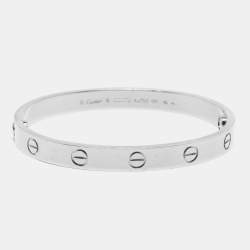 Pre Owned Cartier Love 18K White Gold Bracelet 16