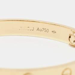 Pre Owned سوار كارتييه لوف ذهب أصفر عيار 18 مقاس 16