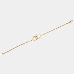 Pre Owned Cartier Love Interlocking Loops 18k Yellow Gold Link Bracelet