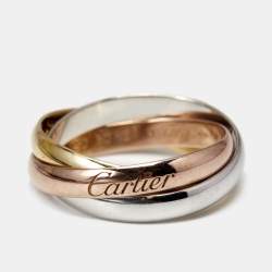 مملوكة مسبقًا خاتم كارتييه رولينغ ترينيتي كلاسيك ذهب عيار 18 ثلاثي اللون