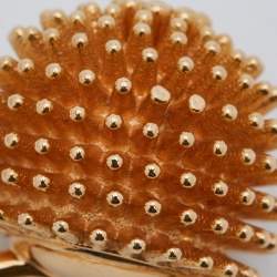 Pre Owned Cartier Cactus De Cartier Diamond 18k Rose Gold Ring Size 54