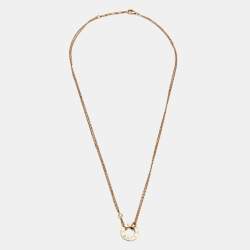 Pre Owned Cartier Love Diamonds 18k Rose Gold Necklace