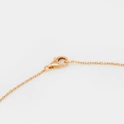 Pre Owned Cartier Amulette De Cartier Pink Opal Diamond 18k Rose Gold XS Model Necklace 