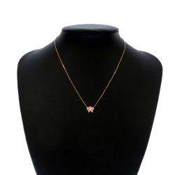 مملوكة مسبقًا Cartier 18K Rose Gold 0.0054 ctw per piece Diamond and Sapphire Caresse d'Orchidées Par Necklace