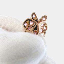 مملوكة مسبقًا Cartier 18K Rose Gold 0.0054 ctw per piece Diamond and Sapphire Caresse d'Orchidées Par Necklace