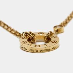 مملوكة مسبقًا قلادة كارتييه لوف ألماس وذهب أصفر عيار 18