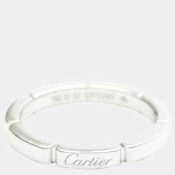 Pre Owned Cartier Maillon Panthere 18K White Gold Ring EU 52