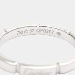 Pre Owned Cartier Maillon Panthere 18K White Gold Ring EU 52