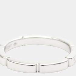 Pre Owned Cartier Maillon Panthere 18K White Gold Ring EU 52