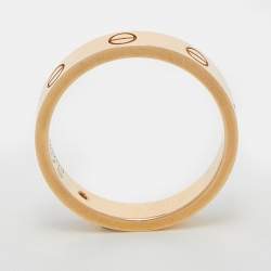 Pre Owned Cartier Love 1 Diamond 18k Rose Gold Wedding Band Ring Size 55