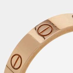 Pre Owned Cartier Love 1 Diamond 18k Rose Gold Wedding Band Ring Size 55