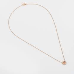 Pre Owned Cartier Trinity Pink Sapphire 18k Three Tone Gold Necklace