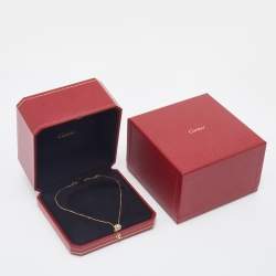 Pre Owned Cartier Trinity Pink Sapphire 18k Three Tone Gold Necklace