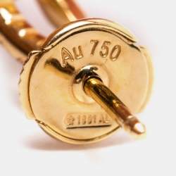 Pre Owned Cartier Juste Un Clou 18K Yellow Gold Hoop Earrings