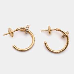 Pre Owned Cartier Juste Un Clou 18K Yellow Gold Hoop Earrings