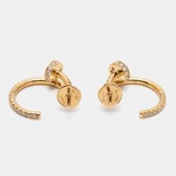 Pre Owned Cartier Juste Un Clou 18K Yellow Gold Hoop Earrings