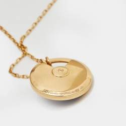 مملوكة مسبقًا Cartier Amulette De Cartier Lapis Lazuli Diamond 18k Yellow Gold Small Model Necklace