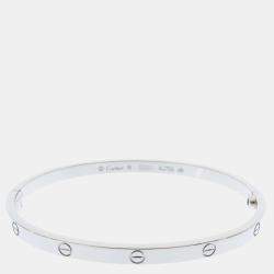 Pre Owned Cartier Love Small 18K White Gold Bracelet 16