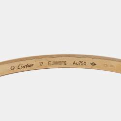 Pre Owned سوار كارتييه لوف ذهب وردي عيار 18 موديل صغير مقاس 17
