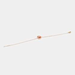 Pre Owned Cartier Amulette De Cartier Carnelian Diamond 18k Rose Gold XS Model Bracelet