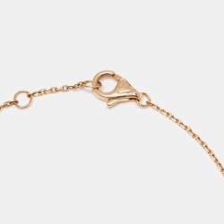 Pre Owned Cartier Amulette De Cartier Carnelian Diamond 18k Rose Gold XS Model Bracelet