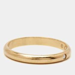 Pre Owned خاتم زفاف كارتييه 1895 ألماس ذهب أصفر عيار 18 مقاس 54