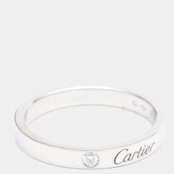 مملوكة مسبقًا Cartier C De Cartier Platinum Diamond Ring EU 58