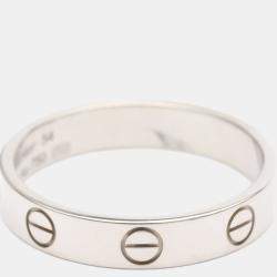 Pre Owned Cartier Love 18K White Gold Ring EU 54