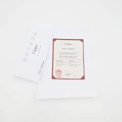 Pre Owned Cartier Trinity Crash Diamond 18k Three Tone Gold Ring Size 51