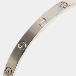 Pre Owned سوار كارتييه لوف ذهب أبيض عيار 18 مفتوح مقاس 19