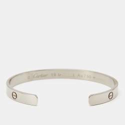 Pre Owned سوار كارتييه لوف ذهب أبيض عيار 18 مفتوح مقاس 19