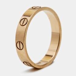Pre Owned Cartier Love 18k Rose Gold Wedding Band Ring Size 54