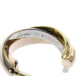 Pre Owned Cartier Trinity 18K Yellow Rose and White Gold Earrings
