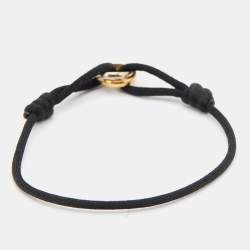 Pre Owned Cartier Trinity 18k Three Tone Gold Adjustable Cord Bracelet