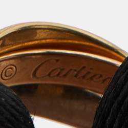 Pre Owned Cartier Trinity 18k Three Tone Gold Adjustable Cord Bracelet