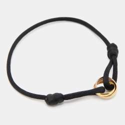 Pre Owned Cartier Trinity 18k Three Tone Gold Adjustable Cord Bracelet