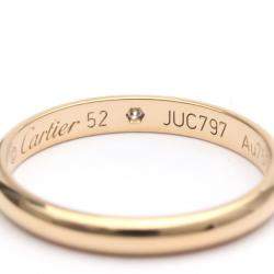 مملوكة مسبقًا Cartier 1895 Wedding Band Rose Gold Diamond Ring EU 52