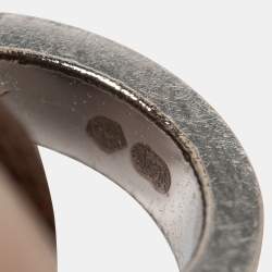 Pre Owned Cartier Love Interlocking Loop Ceramic Diamonds 18k White Gold Adjustable Cord Bracelet