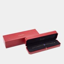 Pre Owned Cartier Amulette De Cartier Lapis Lazuli Diamond 18k Yellow Gold Bracelet