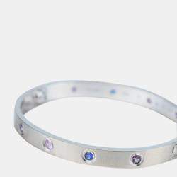 Pre Owned Cartier Rainbow White Gold Bracelet Size 16