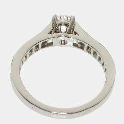 Pre Owned Cartier 1895 Soiltare Wedding Band Platinum Diamond Ring EU 49