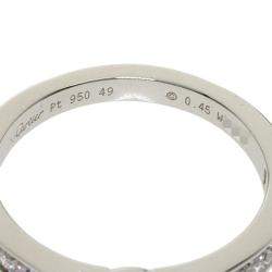 Pre Owned Cartier 1895 Soiltare Wedding Band Platinum Diamond Ring EU 49