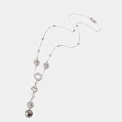 Cartier Himalia Pearl Diamond Necklace in 18k White Gold 2.5 CTW