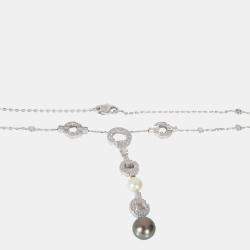 Cartier Himalia Pearl Diamond Necklace in 18k White Gold 2.5 CTW