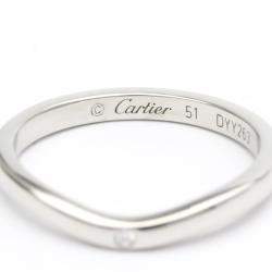 Pre Owned Cartier Ballerine Platinum Diamond Ring EU 51