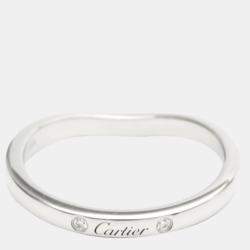 Pre Owned Cartier Ballerine Platinum Diamond Ring EU 51