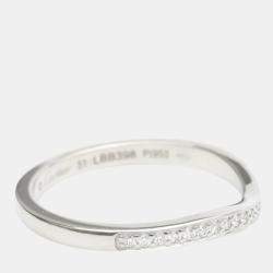 Pre Owned Cartier Ballerine Platinum Diamond Ring EU 51