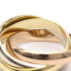 Pre Owned Cartier Les Must De Cartier 18K Trinity Yellow Rose and White Gold Ring EU 51