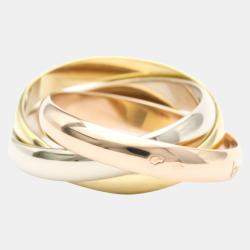 مملوكة مسبقًا Cartier Les Must De Cartier Trinity 18K Yellow Rose and White Gold Ring EU 52