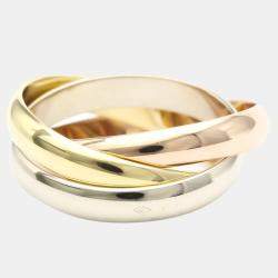 مملوكة مسبقًا Cartier Les Must De Cartier Trinity 18K Yellow Rose and White Gold Ring EU 52